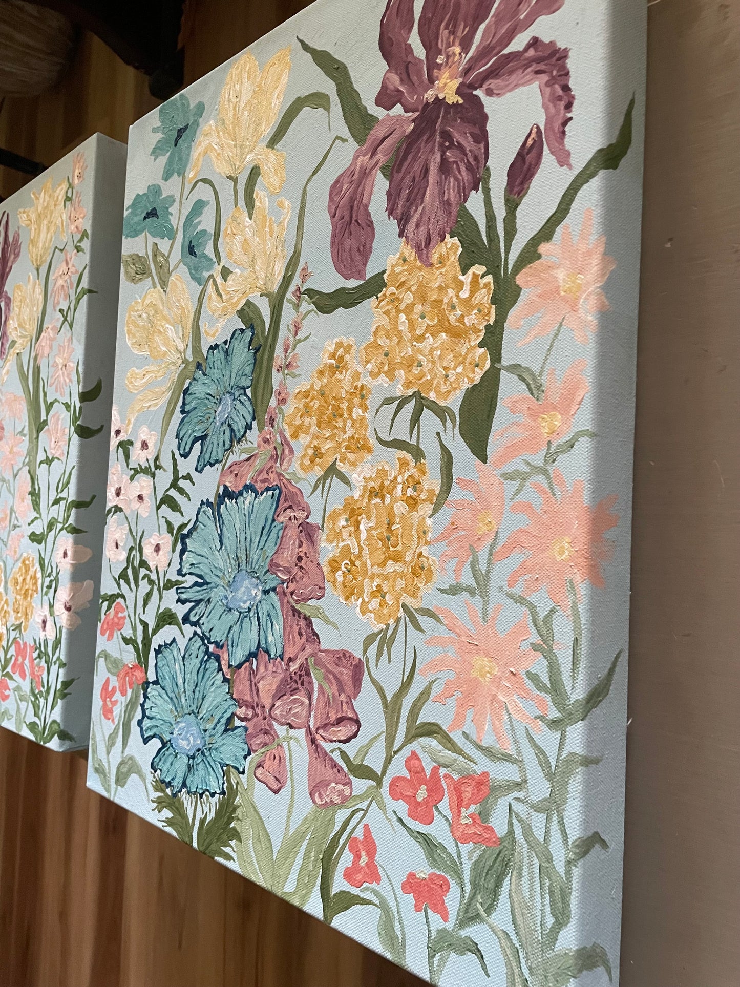 Summer Garden Triptych