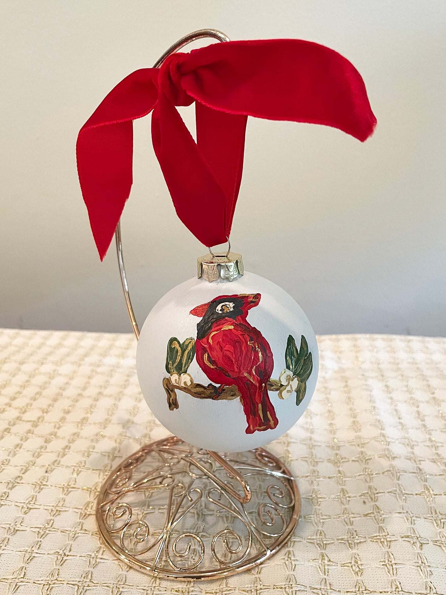 Cardinal on Pale Blue 9