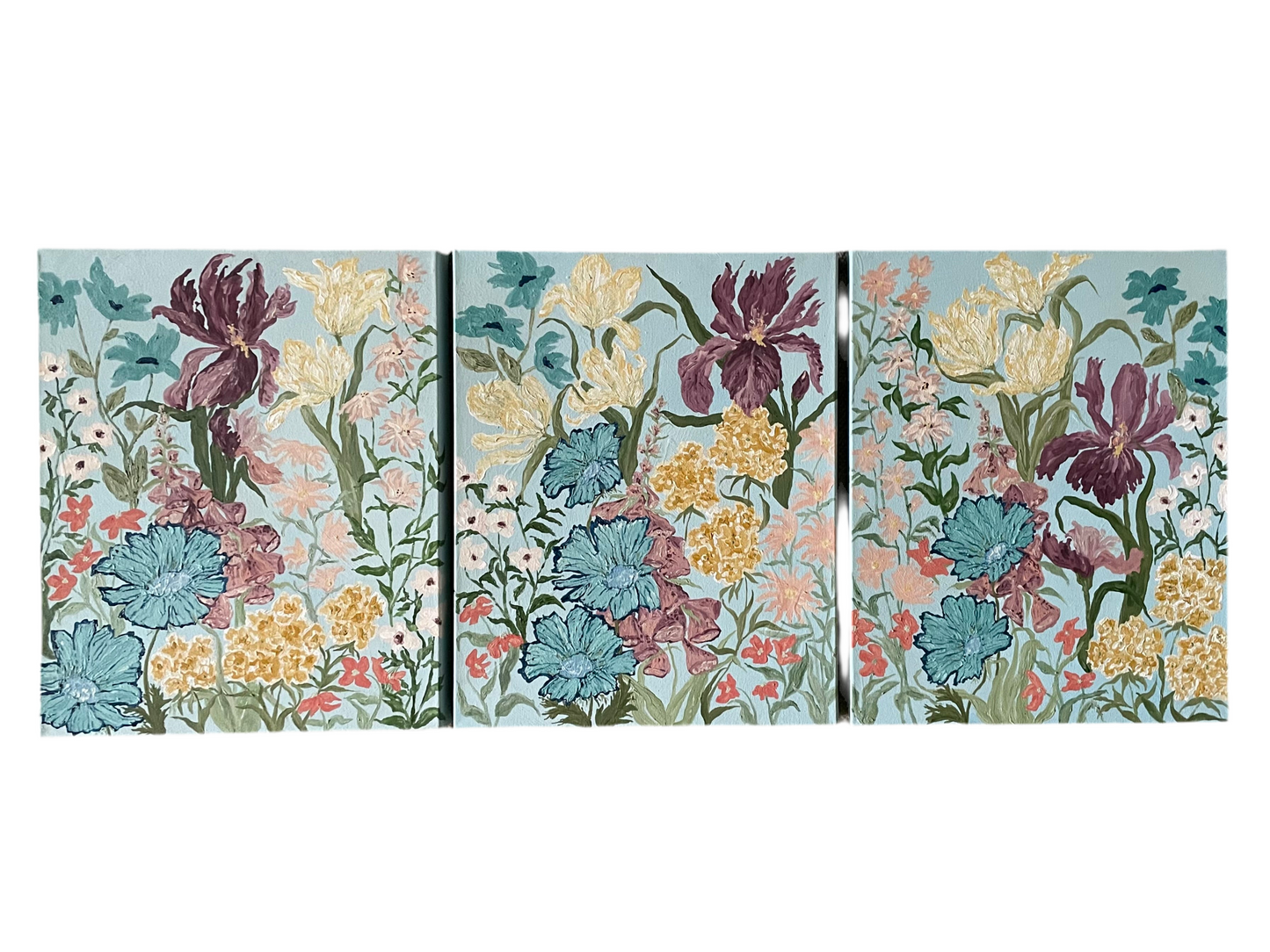 Summer Garden Triptych