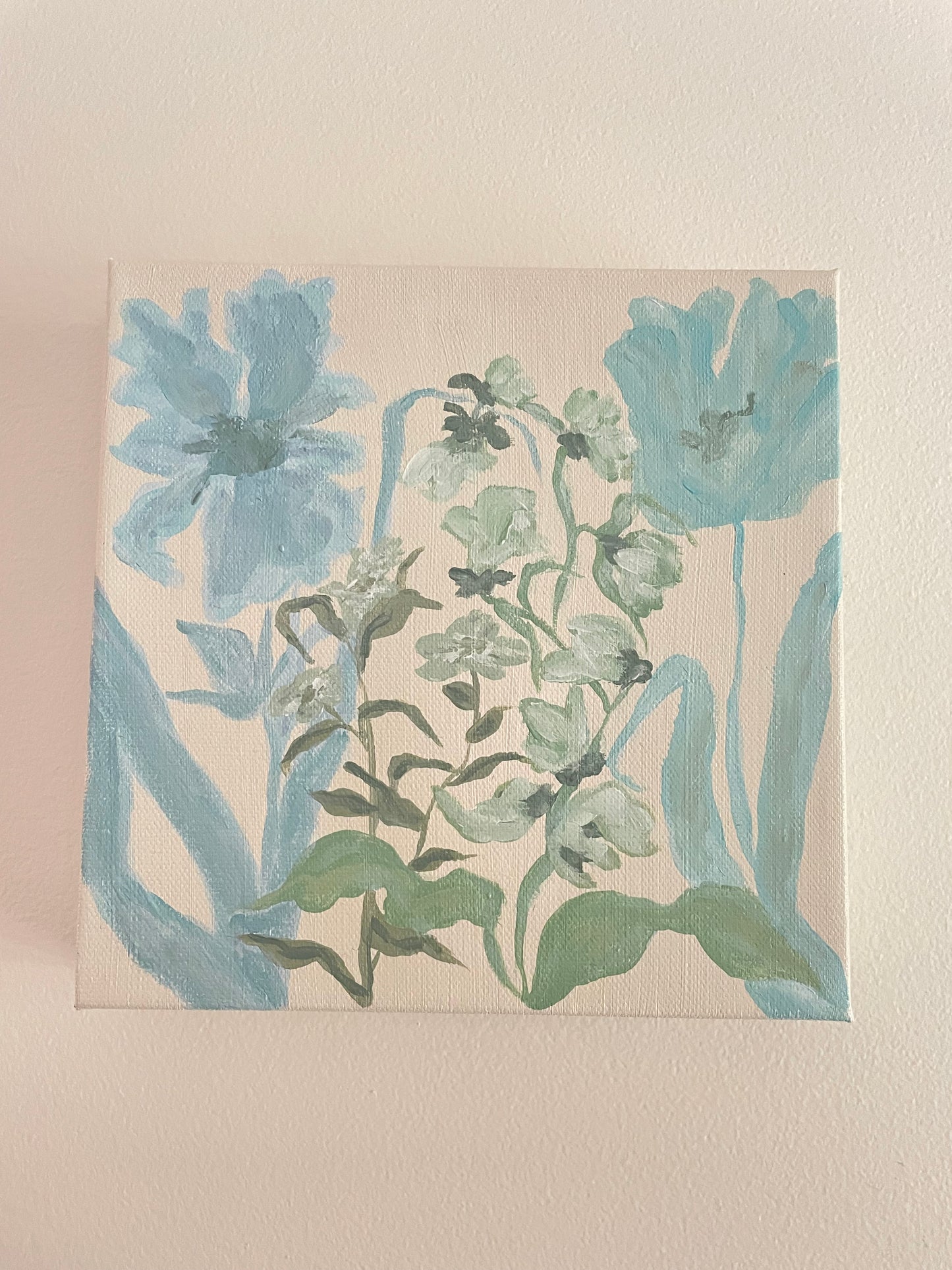 Garden View in Blue and Greens
