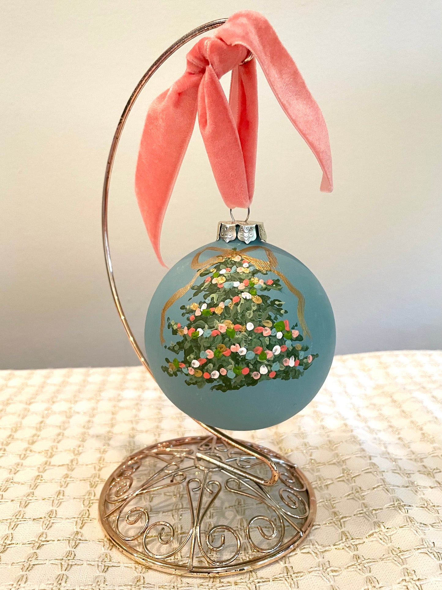 Blue Pointillism Tree 7