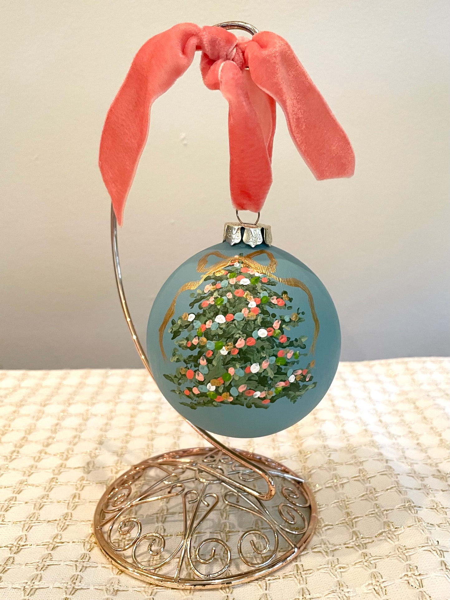 Blue Pointillism Tree 8