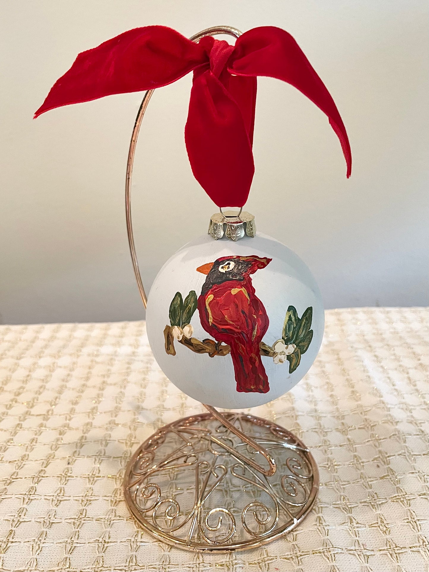 Cardinal on Pale Blue 7