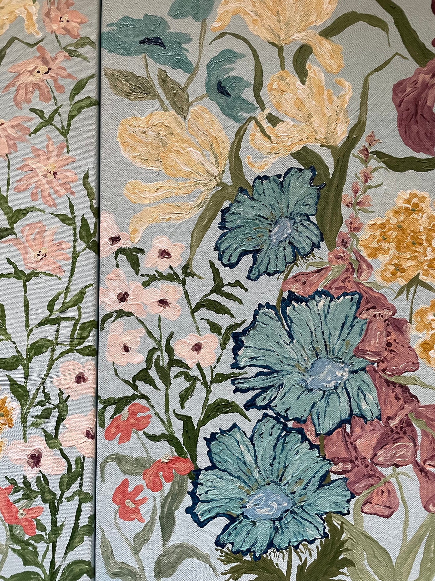 Summer Garden Triptych