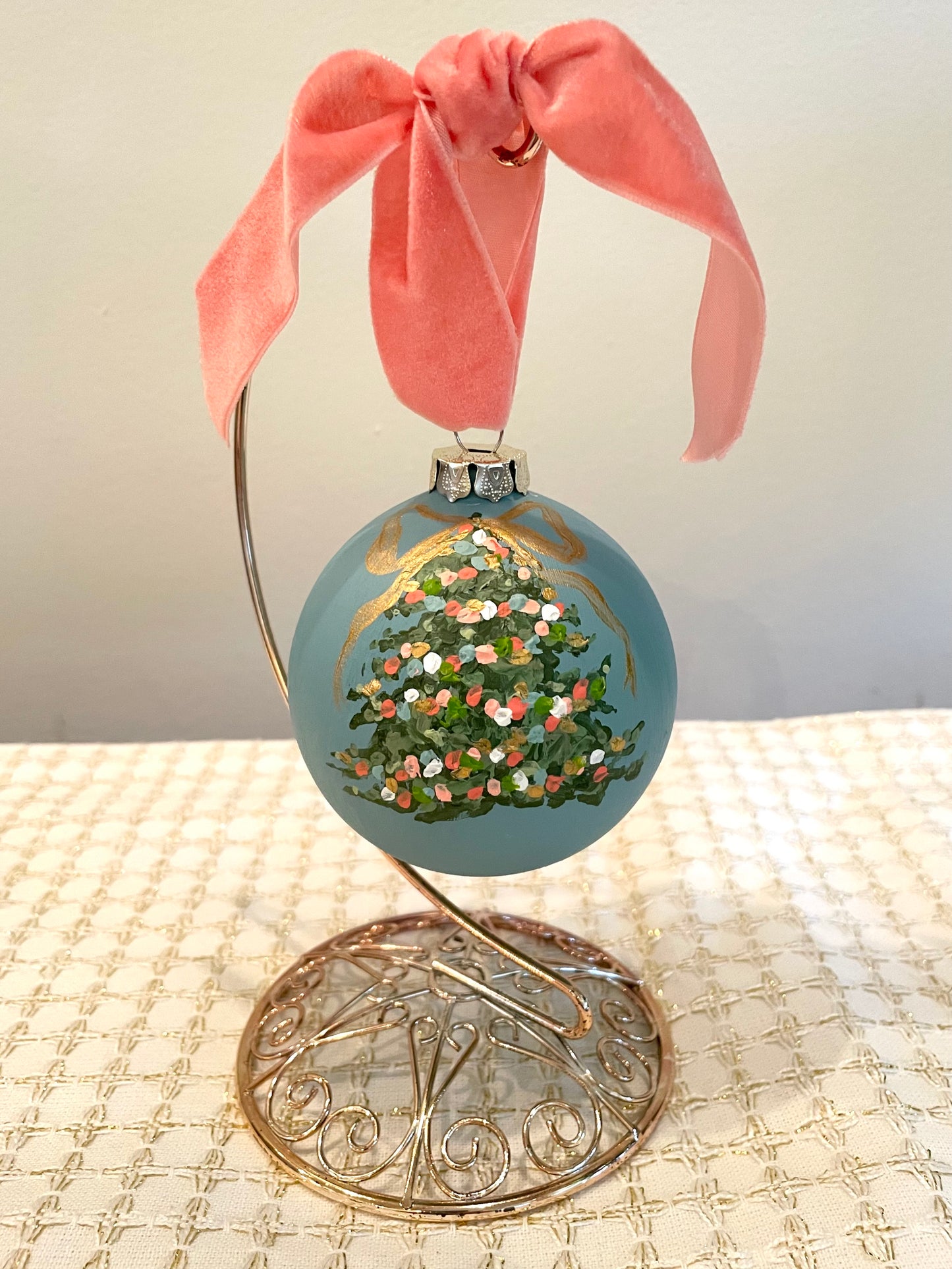 Blue Pointillism Tree 10