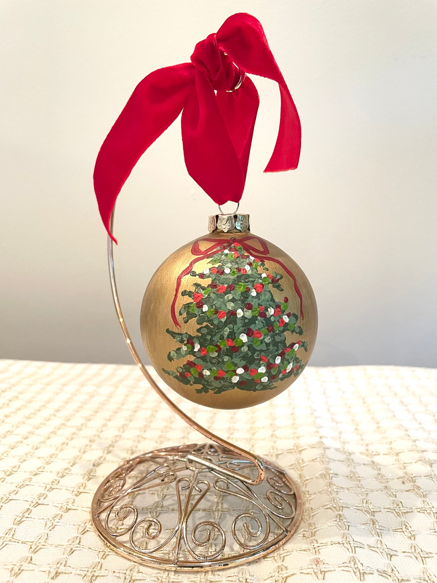 Gold Pointillism Tree 1