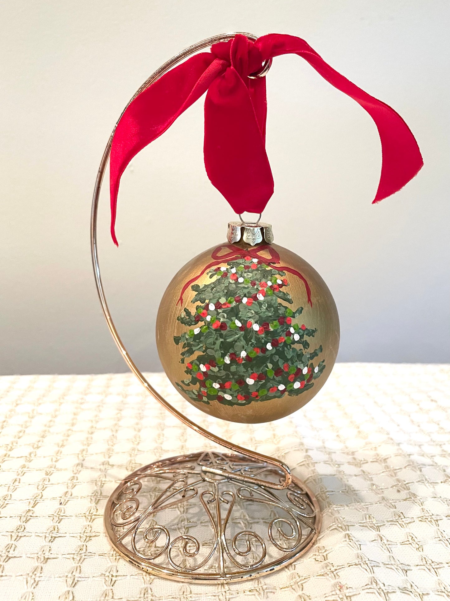 Gold Pointillism Tree 2