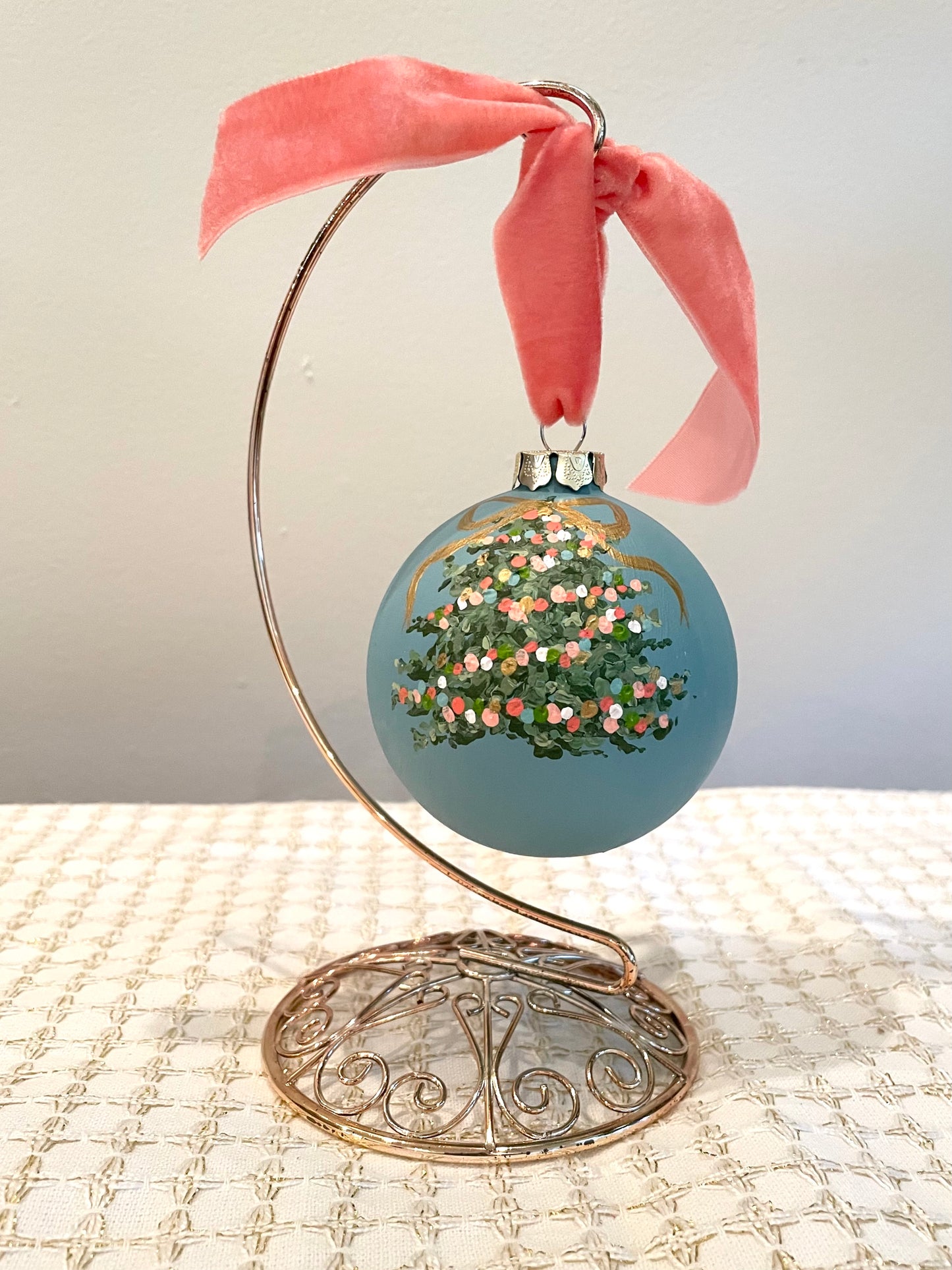 Blue Pointillism Tree 2