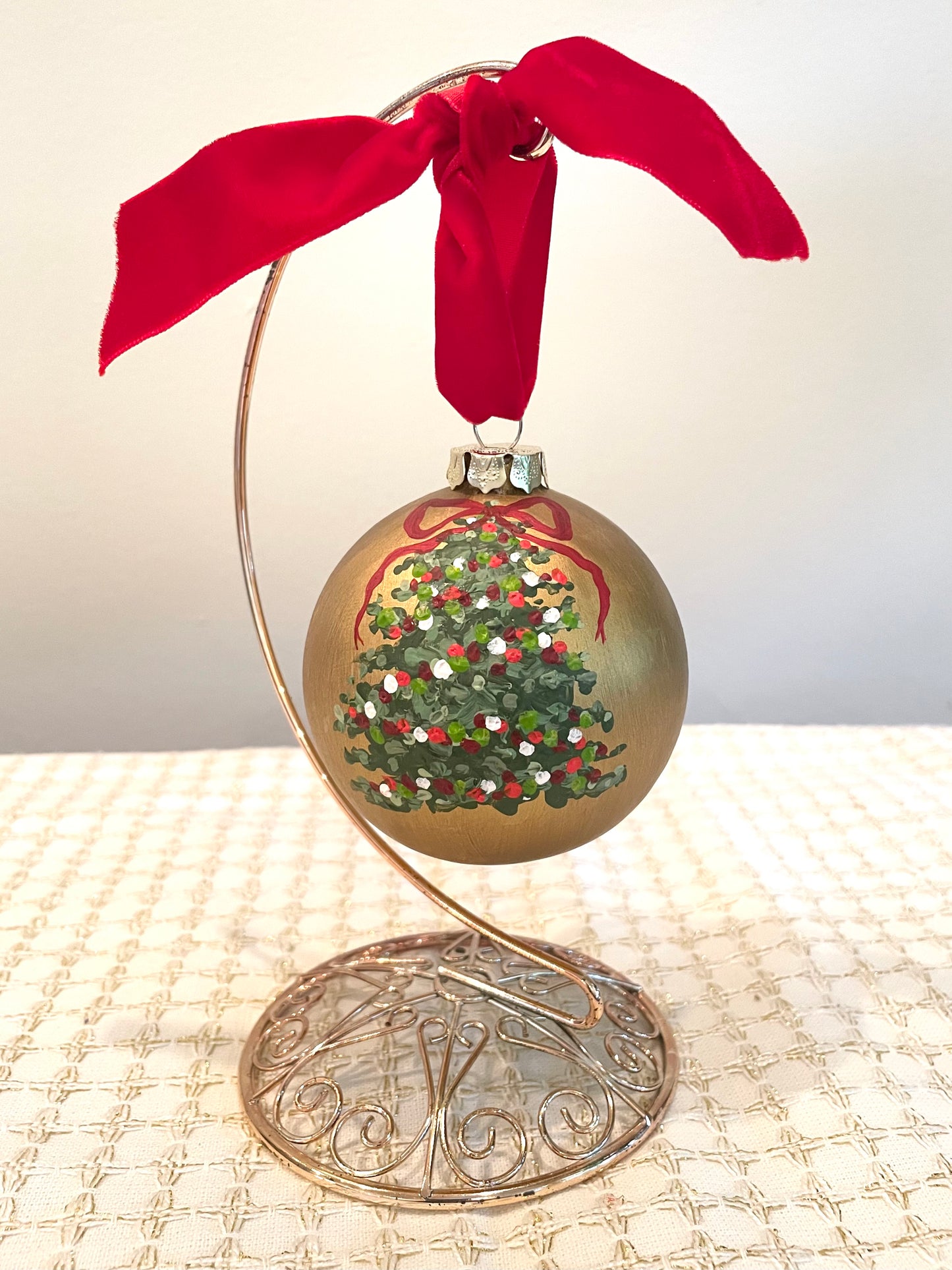 Gold Pointillism Tree 6