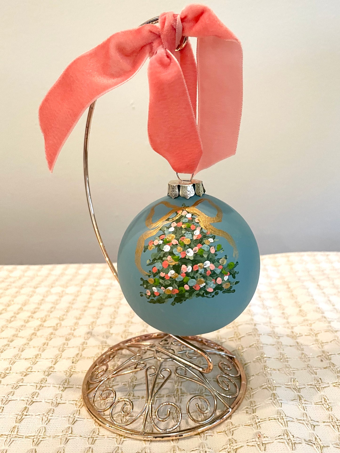 Blue Pointillism Tree 14