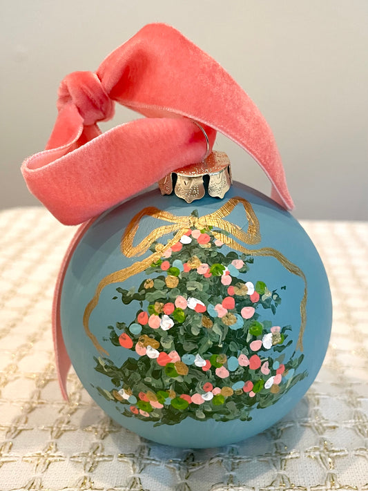 Blue Pointillism Tree 12