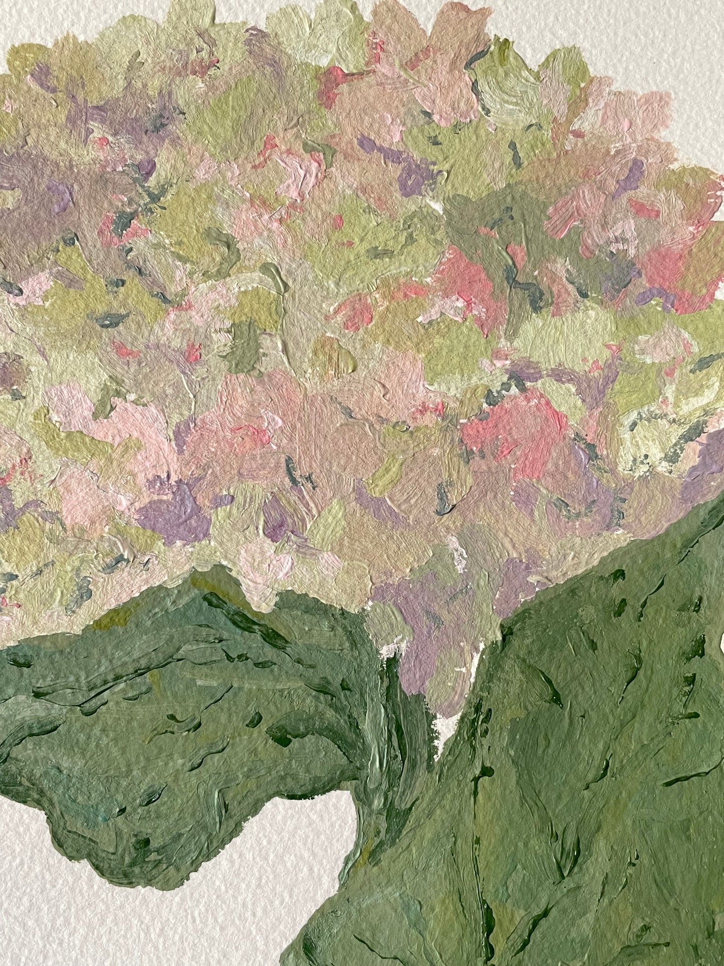 8x10 pink & purple hydrangea on plain paper no. 2