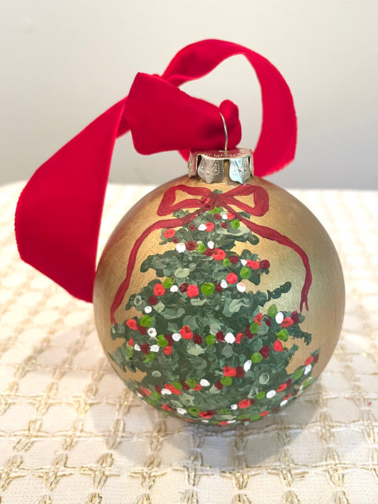 Gold Pointillism Tree 5