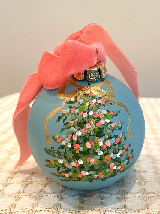 Blue Pointillism Tree 11