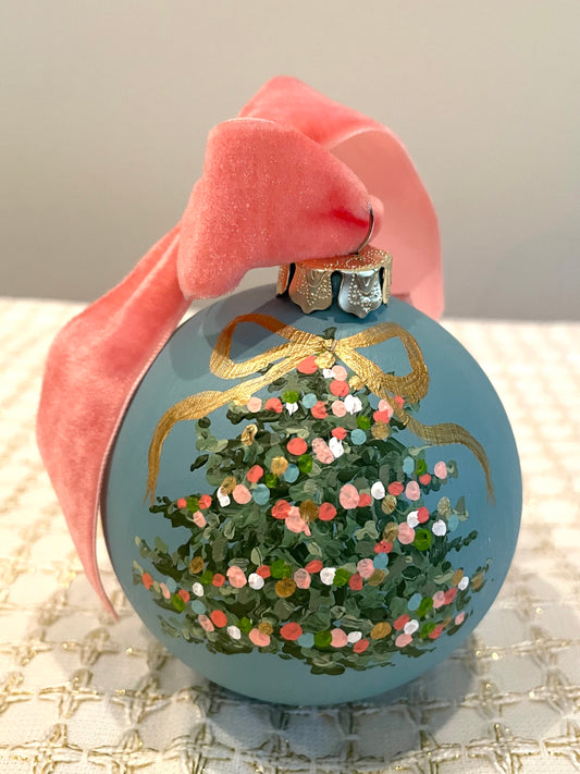 Blue Pointillism Tree 2