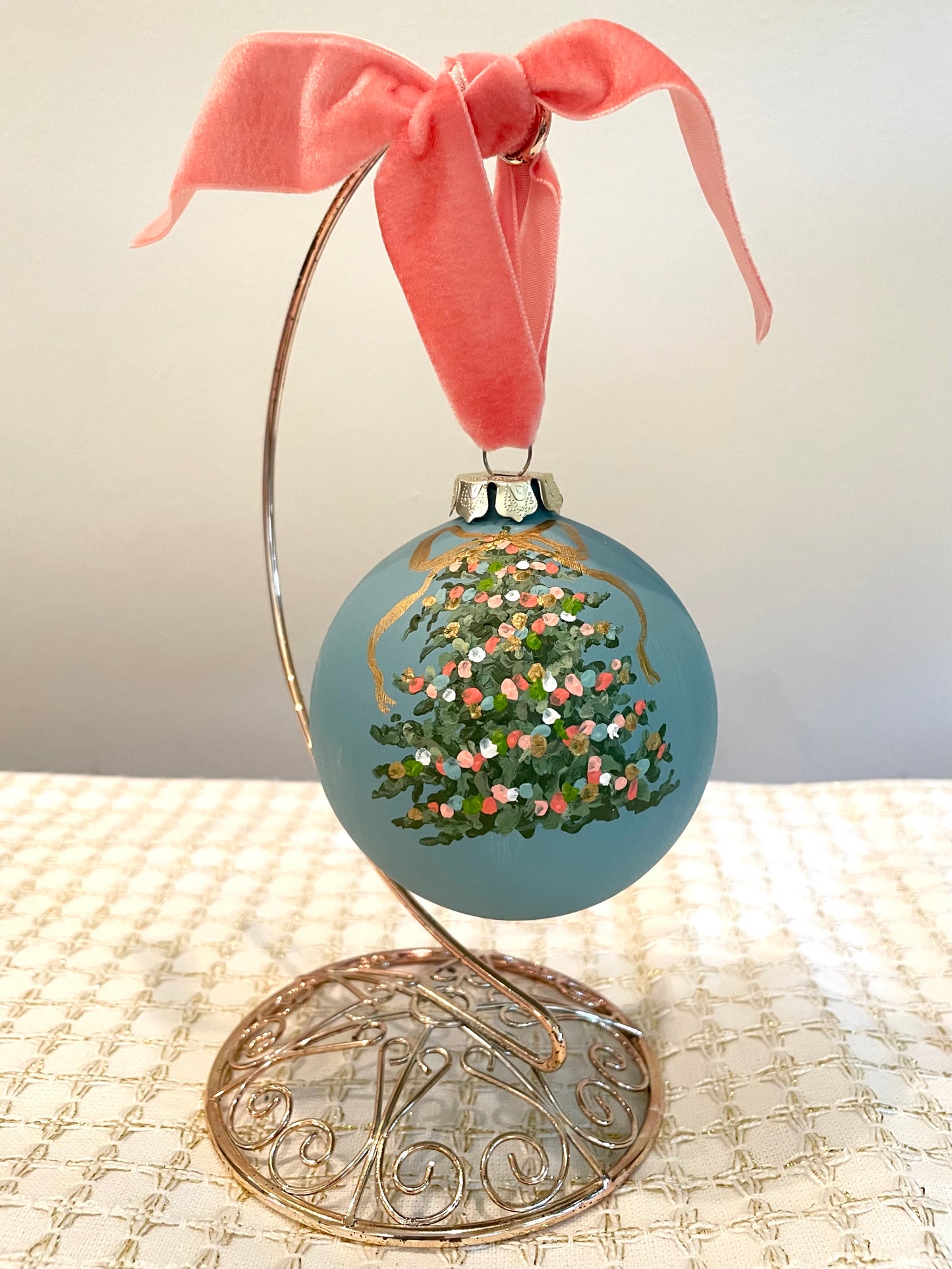 Blue Pointillism Tree 11