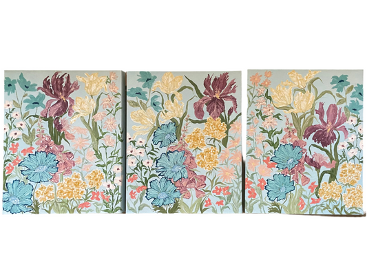 Summer Garden Triptych