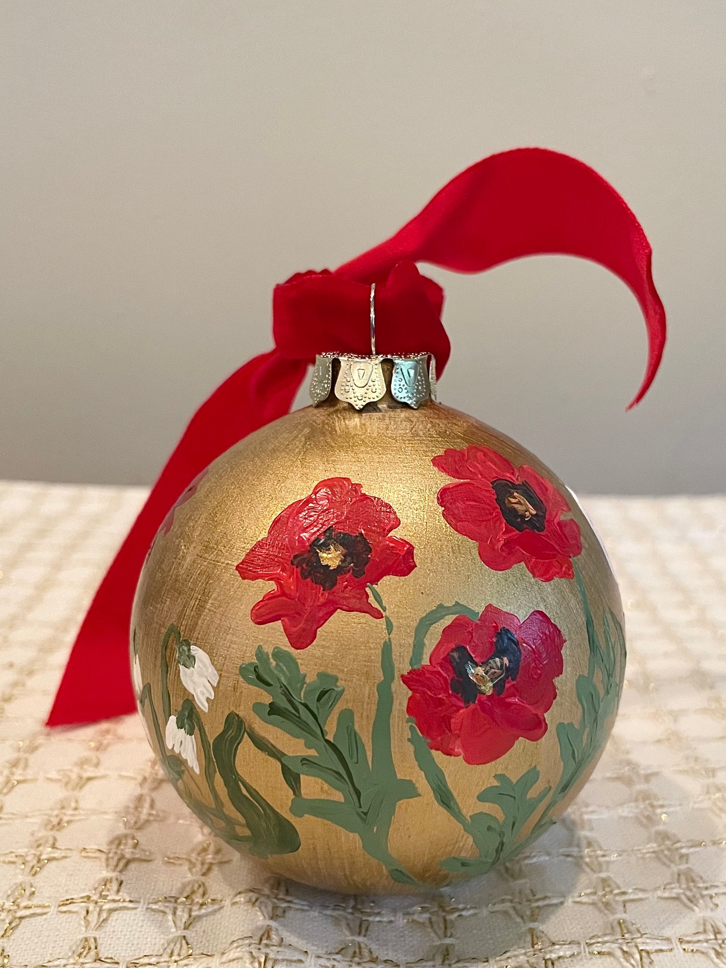 December Floral on Gold 2