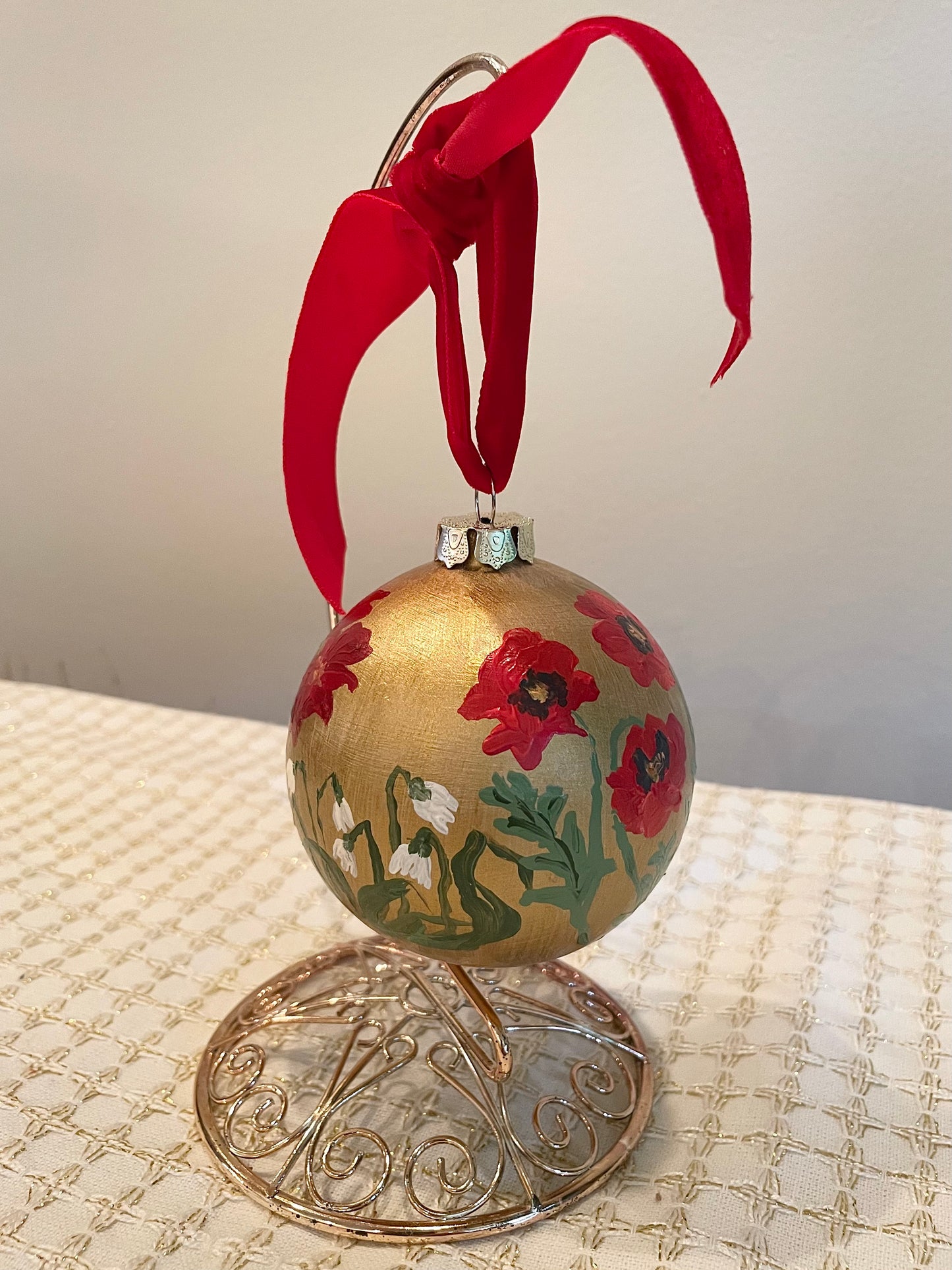 December Floral on Gold 2