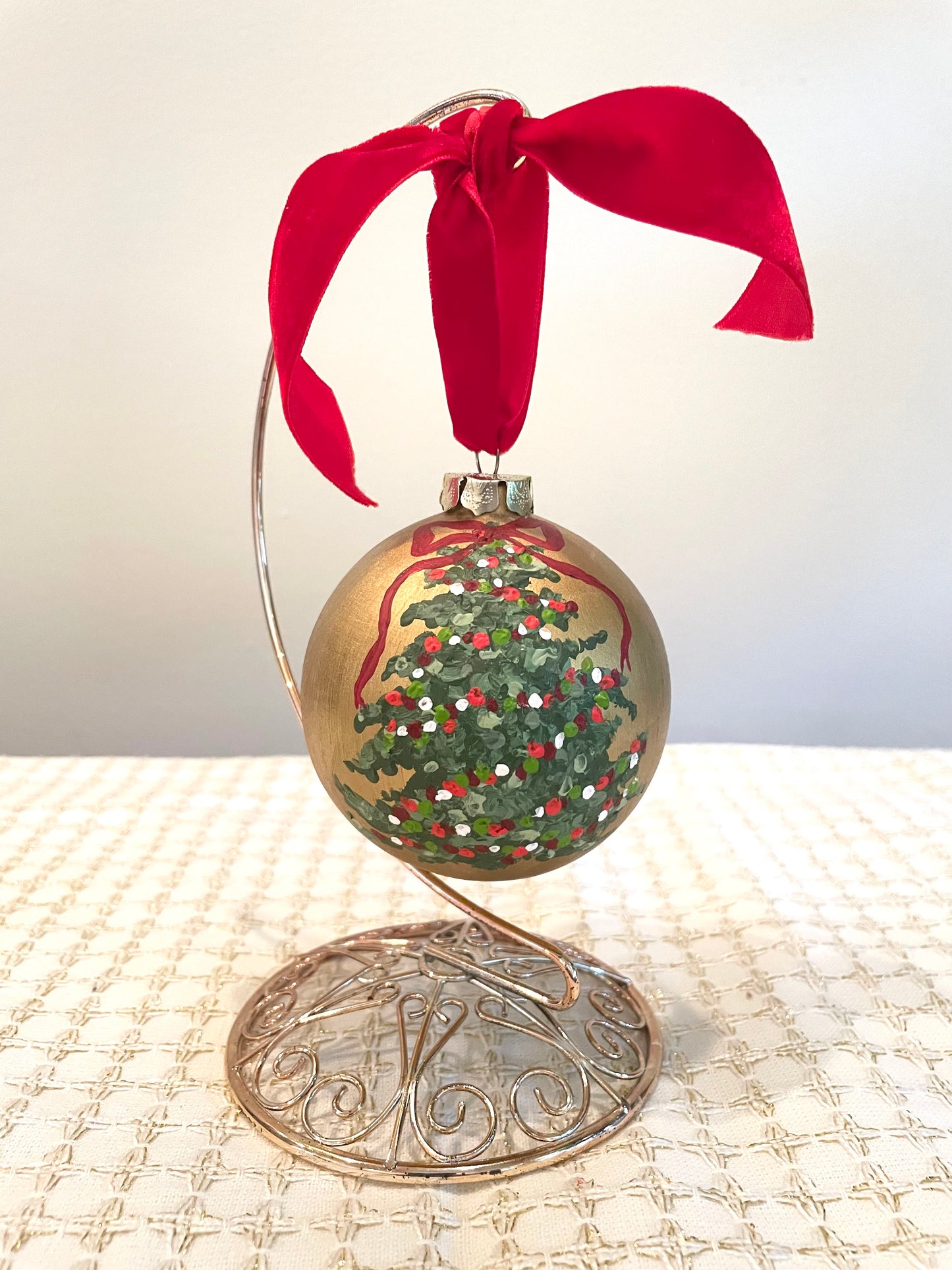 Gold Pointillism Tree 5