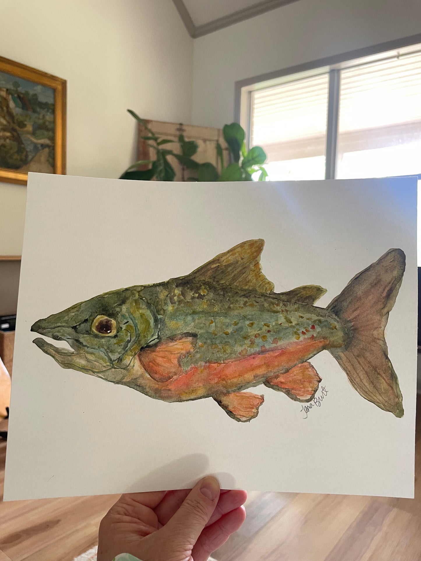 Brook Trout watercolor
