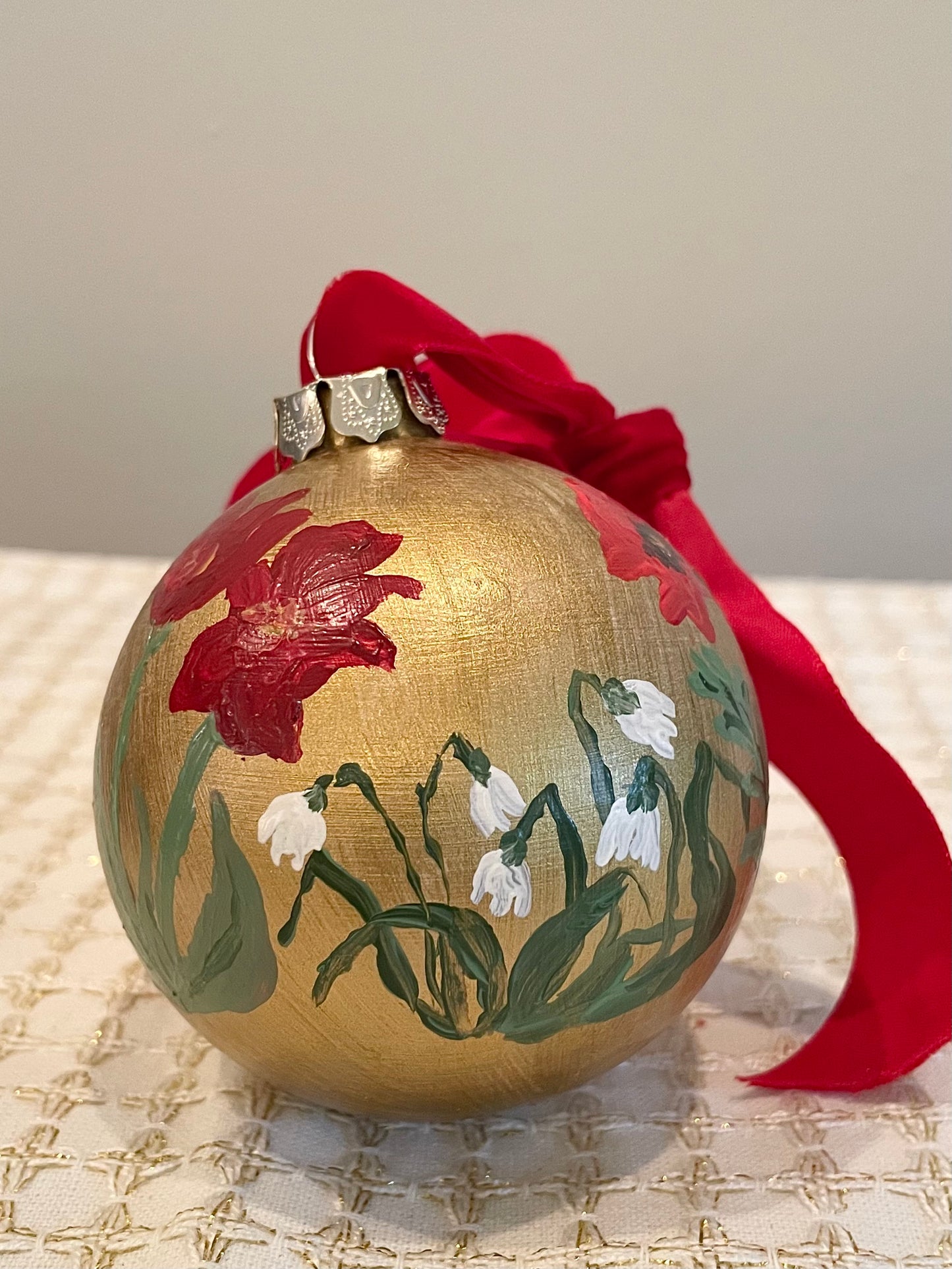December Floral on Gold 2