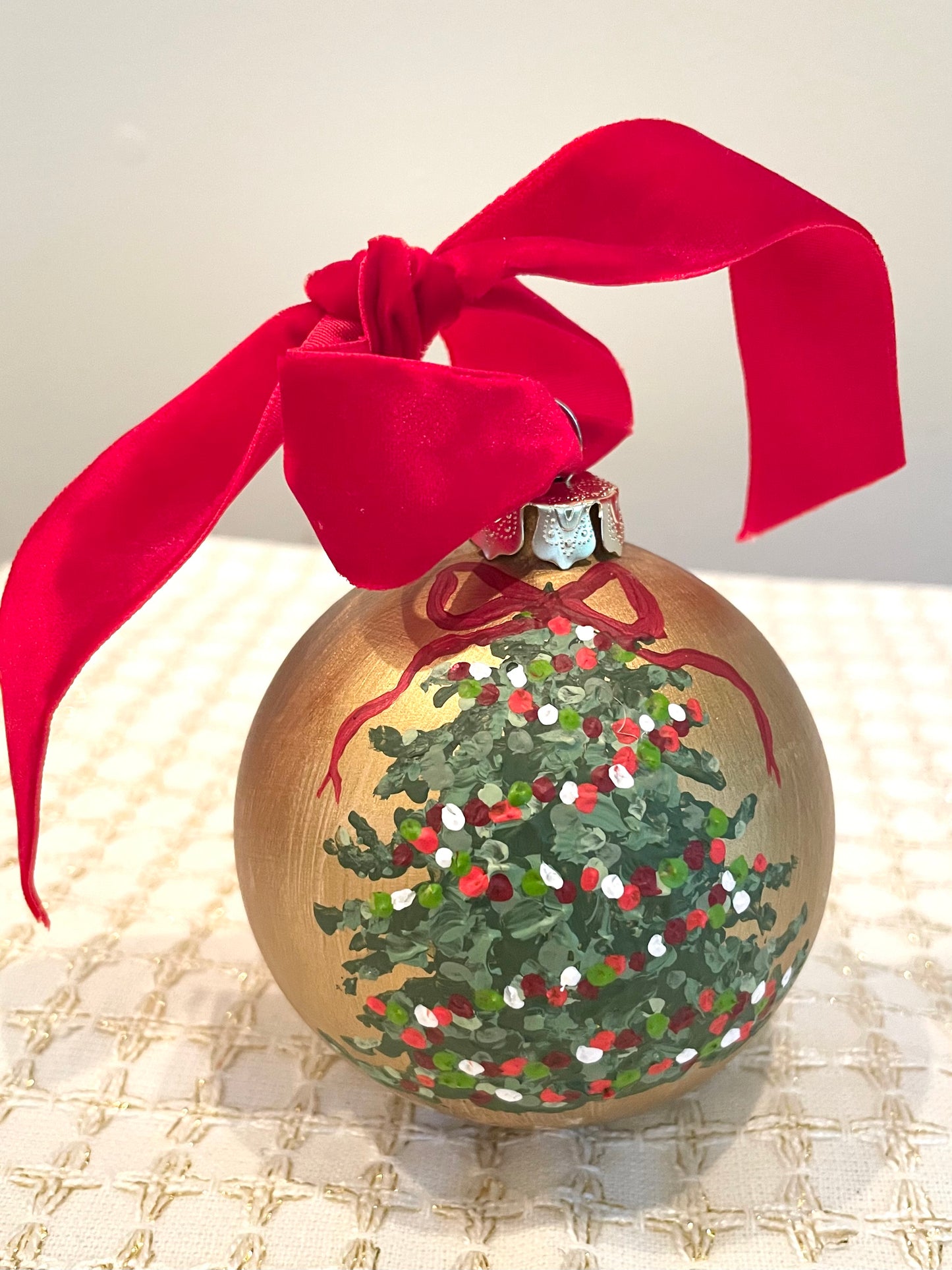 Gold Pointillism Tree 2