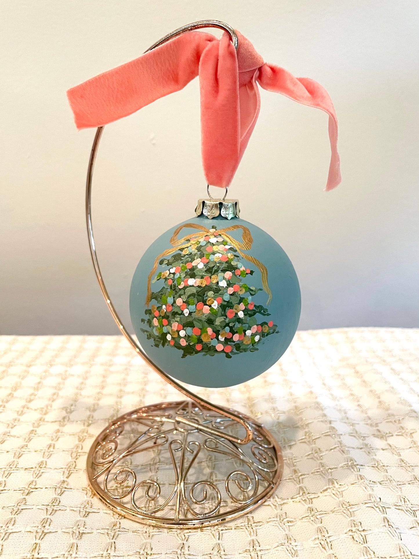 Blue Pointillism Tree 5