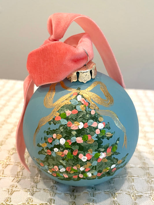 Blue Pointillism Tree 10