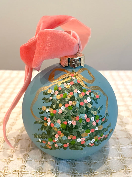 Blue Pointillism Tree 4