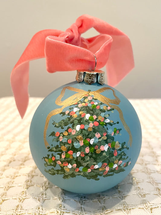 Blue Pointillism Tree 1