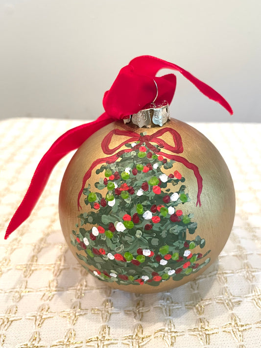 Gold Pointillism Tree 6