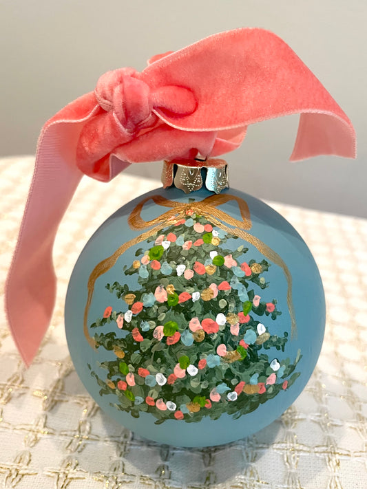 Blue Pointillism Tree 9