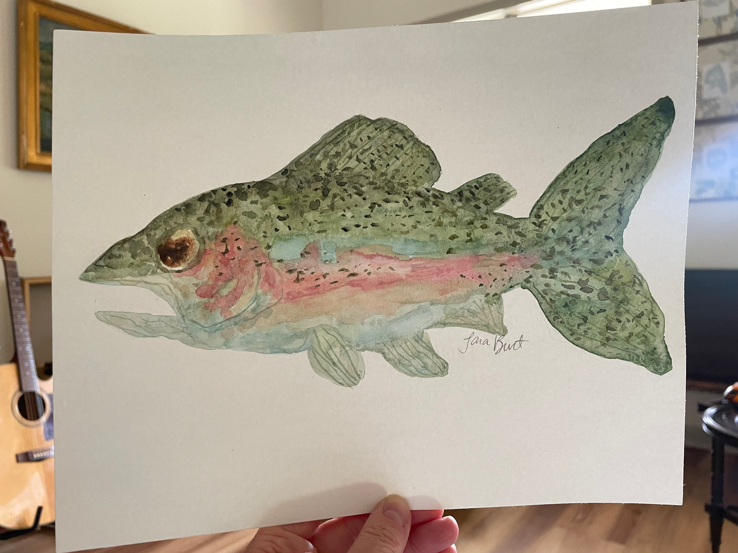 Rainbow Trout Fish watercolor
