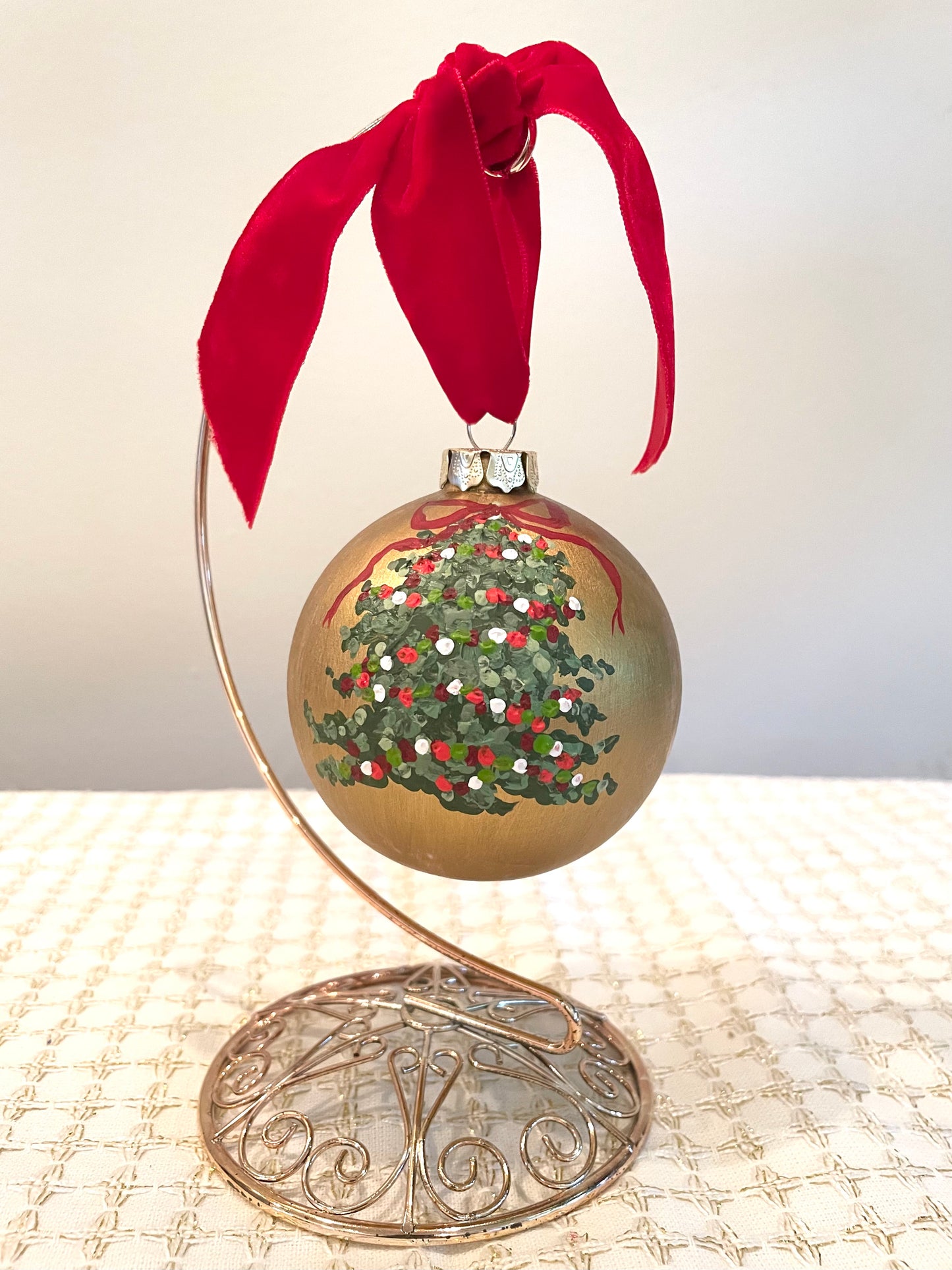 Gold Pointillism Tree 4