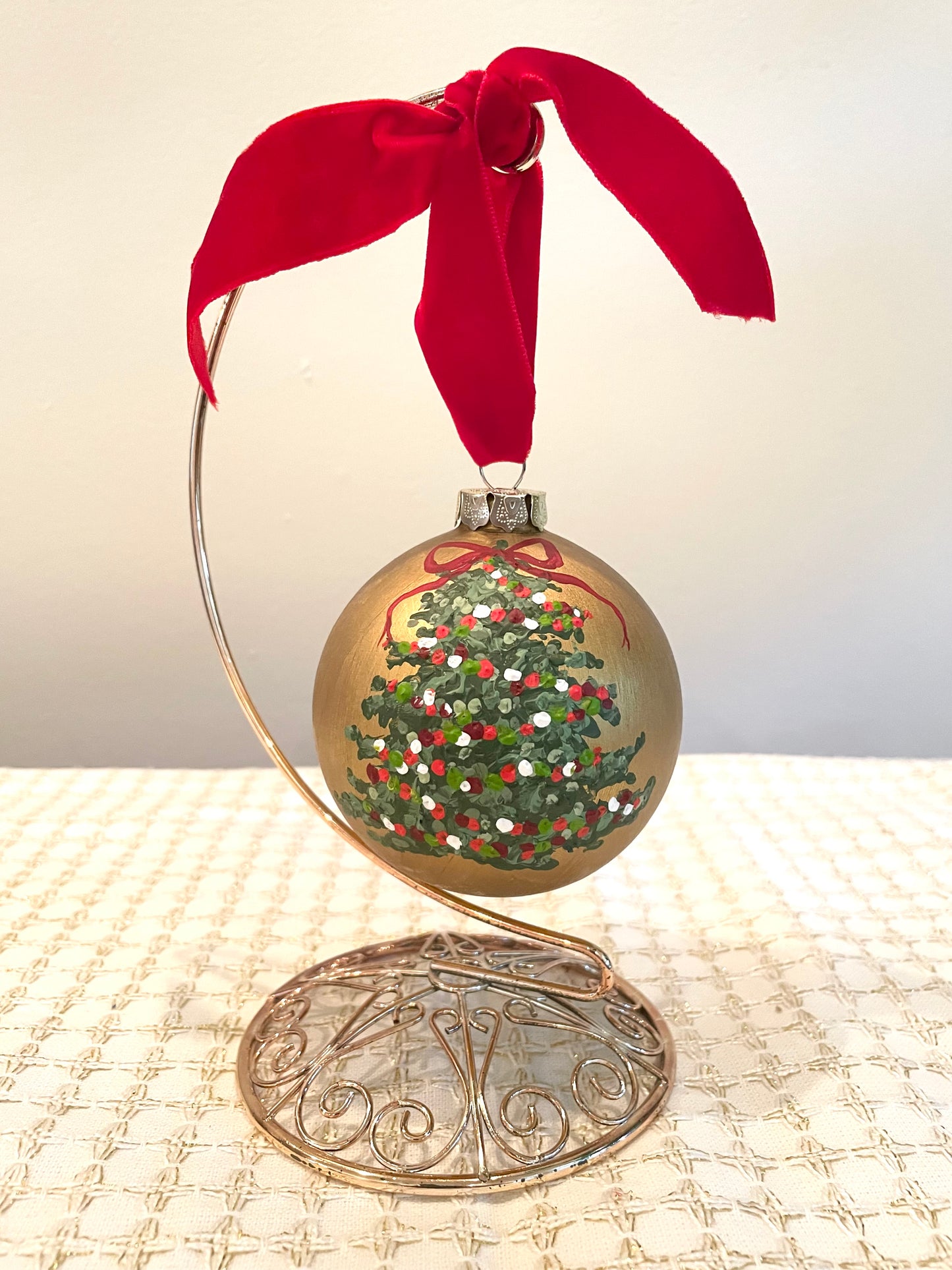 Gold Pointillism Tree 3