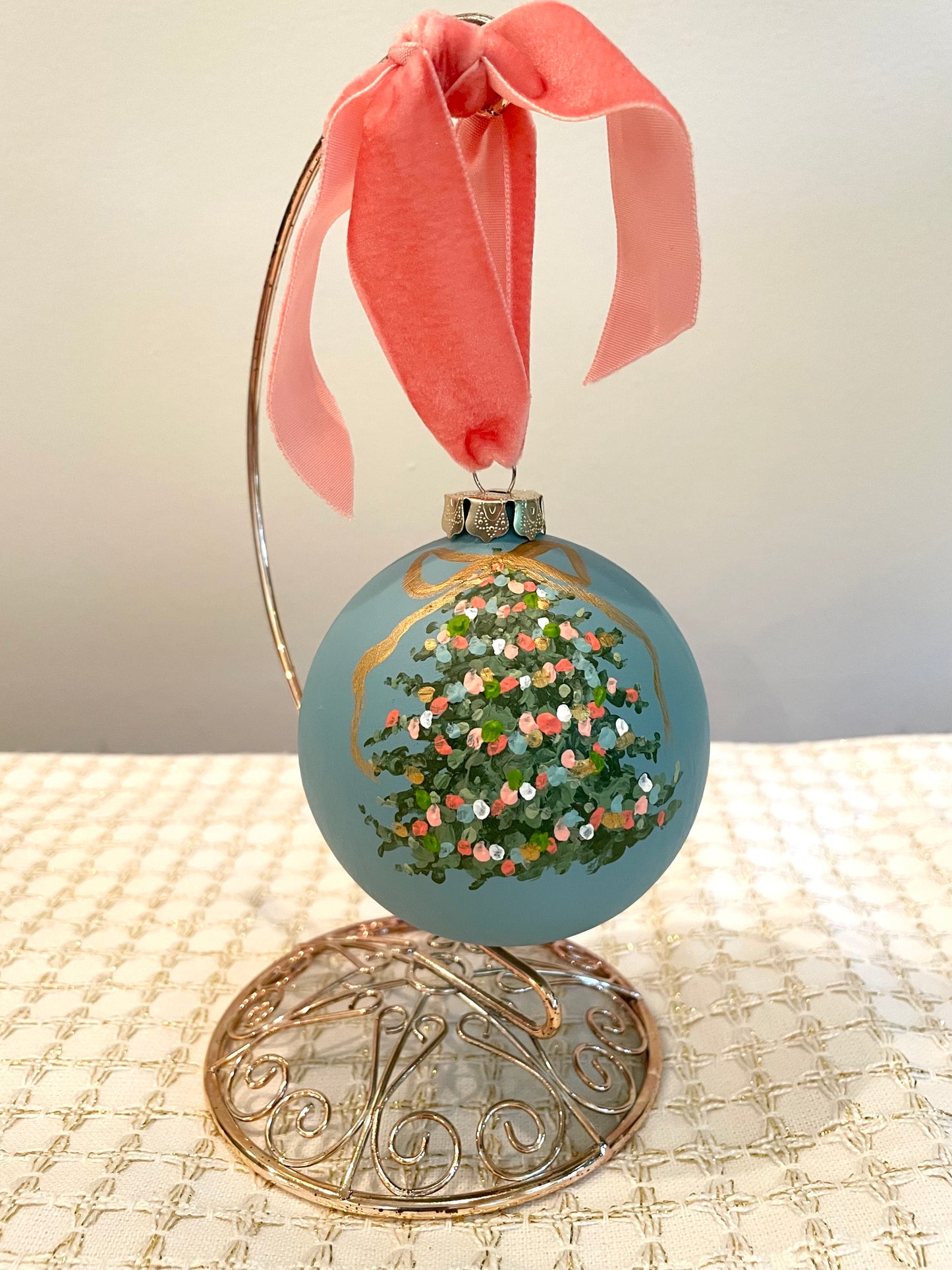 Blue Pointillism Tree 9
