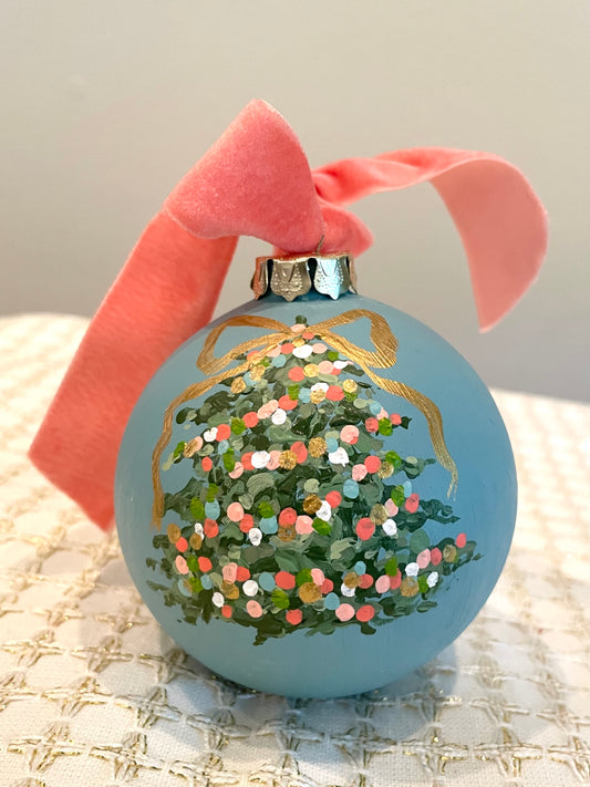 Blue Pointillism Tree 5