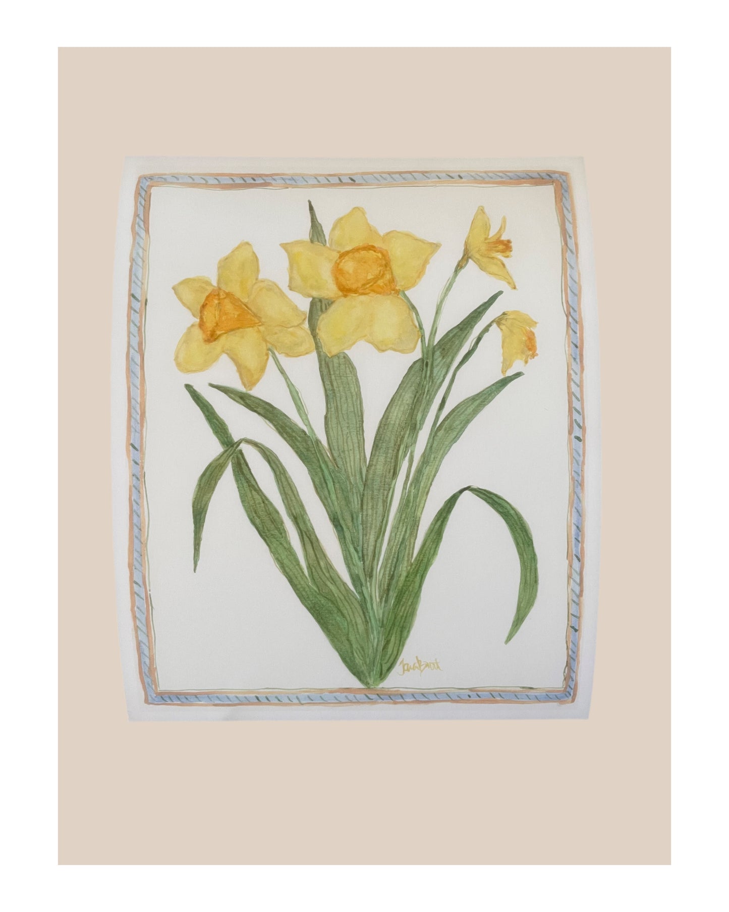 Daffodil Botanical Print